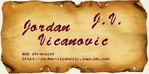 Jordan Vicanović vizit kartica